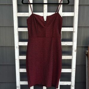 Rue21 Red Sparkly Bodycon Dress